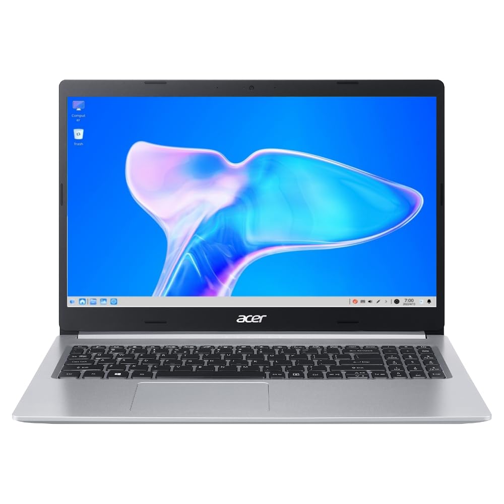 Notebook Acer Aspire5 A515-45-R36L AMD Ryzen7 5700U 12GB RAM (AMD Radeon) 512GB SSD 15.6” LED IPS Full HD Prata Teclado numérico Independente Linux Gutta